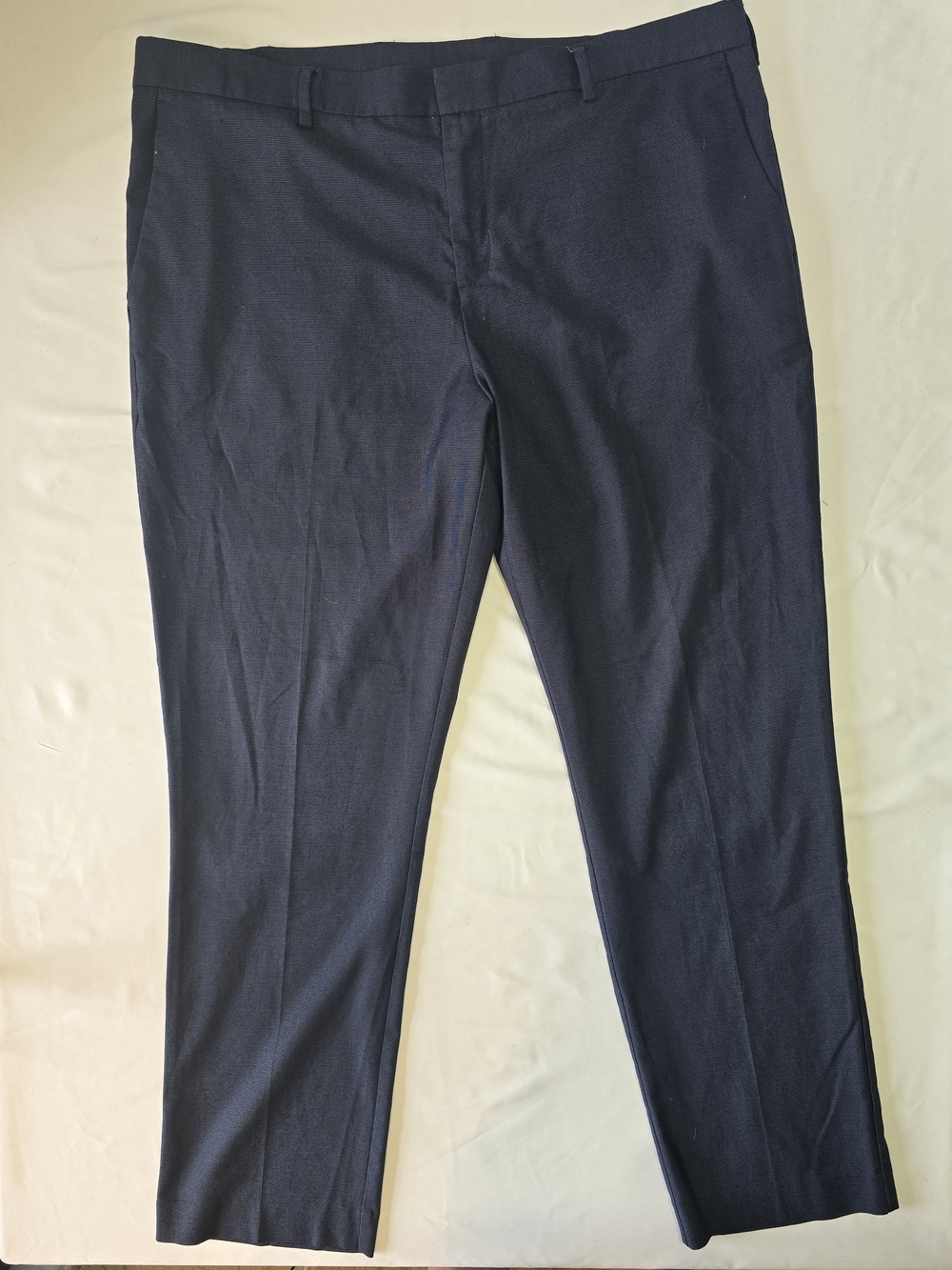 Perry Ellis Portfolio Men's Slim Fit Navy Blue Dress Pants 40x32